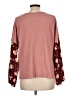 Discreet 100% Polyester Burgundy Long Sleeve Blouse Size L - photo 2
