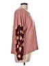 Discreet 100% Polyester Burgundy Long Sleeve Blouse Size L - photo 4