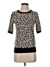Ann Taylor Animal Print White Tan Pullover Sweater Size S - photo 1