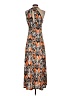 Assorted Brands Print Orange Casual Dress Size S (estimated) - photo 2