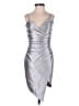 Emerald Sundae Metallic Silver Cocktail Dress Size S - photo 1