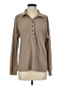 Fashion Tan Long Sleeve Blouse Size S - photo 1