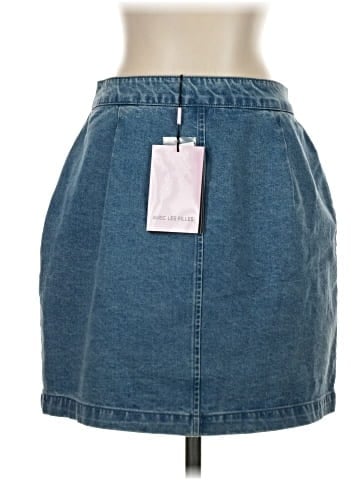 Avec Les Filles Denim Skirt (view 2)