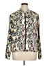 D&Co. Print Green Long Sleeve Blouse Size XL - photo 1