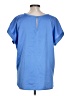 Ann Taylor LOFT 100% Polyester Blue Short Sleeve Blouse Size L - photo 2