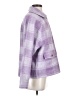 Madewell 100% Polyester Plaid Purple Coat Size S - photo 4
