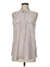 Express Gray Sleeveless Button-Down Shirt Size M - photo 1