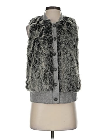 Three Dots Faux Fur Vest (view 1)