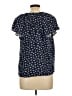 Gap 100% Rayon Blue Short Sleeve Blouse Size L - photo 2