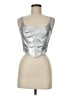 Sincerely Jules 100% Polyurethane Silver Sleeveless Top Size M - photo 1