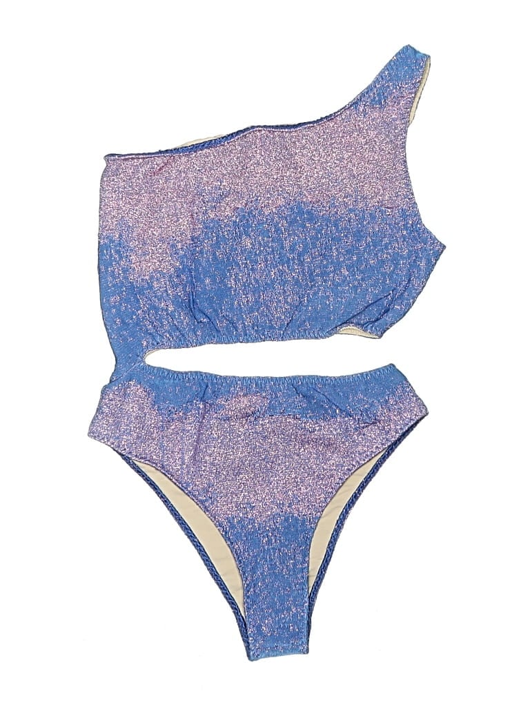 Pre-owned Assorted Brands One Piece Swimsuit In Blue