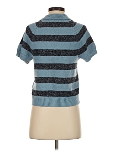 Madewell Raglan Polo Sweater Tee in Stripe (view 2)