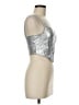 Sincerely Jules 100% Polyurethane Silver Sleeveless Top Size M - photo 4