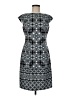 Wisp Print Blue Cocktail Dress Size 8 - photo 1