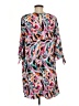 Spin 100% Polyester Print Pink Casual Dress Size M - photo 2