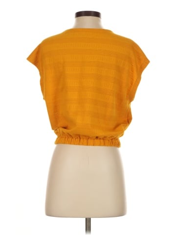 Madewell Pointelle Knit Short-Sleeve Crop Top (view 2)