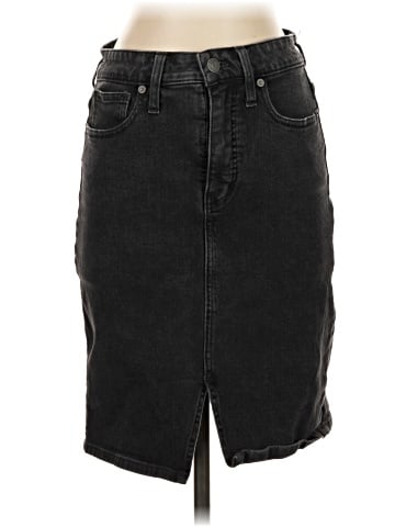 Madewell Stretch Denim Pegged Skirt in Lunar Wash (view 1)