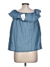 Velvet Heart Blue Sleeveless Blouse Size L - photo 2