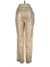 J.Crew 100% Linen Metallic Gold Linen Pants Size 4 - photo 2
