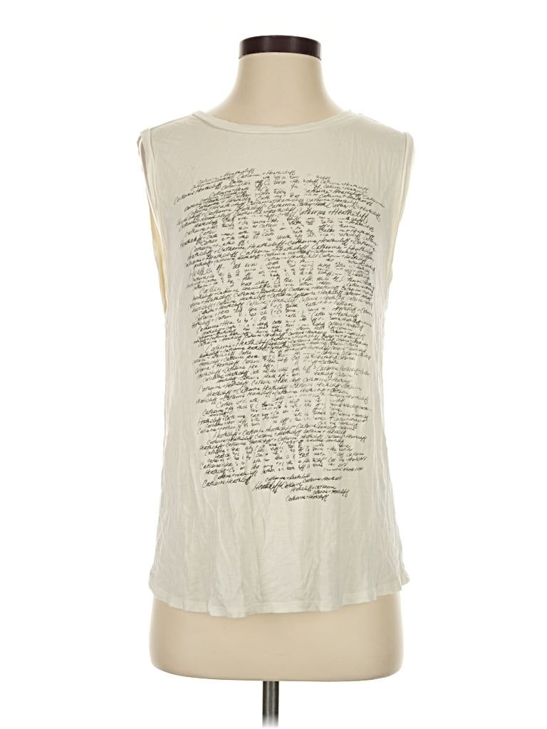Pre-owned Haute Hippie Sleeveless Blouse In Ivory