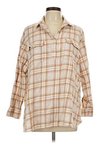Old Navy 3/4 Sleeve Button-Down Shirt (view 1)