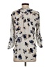 Maurices 100% Polyester Floral Gray 3/4 Sleeve Blouse Size XS - photo 2