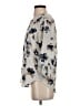 Maurices 100% Polyester Floral Gray 3/4 Sleeve Blouse Size XS - photo 5