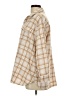 Old Navy 100% Cotton Plaid Tan 3/4 Sleeve Button-Down Shirt Size L - photo 5