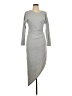 Selfie Leslie 100% Polyester Gray Casual Dress Size L - photo 1