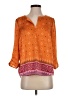 DR2 100% Polyester Orange 3/4 Sleeve Blouse Size S - photo 1