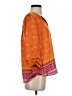DR2 100% Polyester Orange 3/4 Sleeve Blouse Size S - photo 4