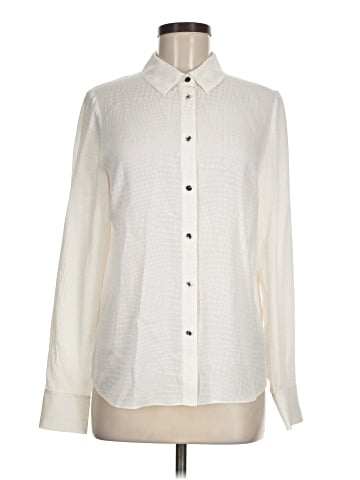 Veronica Beard Long Sleeve Silk Top (view 1)