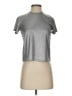 Porridge Metallic Silver Short Sleeve Turtleneck Size XXS - photo 1