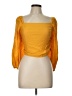 Express Yellow 3/4 Sleeve Top Size L - photo 1