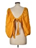 Express Yellow 3/4 Sleeve Top Size L - photo 2