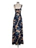 Lulus 100% Polyester Floral Blue Casual Dress Size S - photo 2