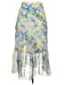 Pomelo 100% Polyester Floral Blue Casual Skirt Size M - photo 1