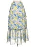 Pomelo 100% Polyester Floral Blue Casual Skirt Size M - photo 2