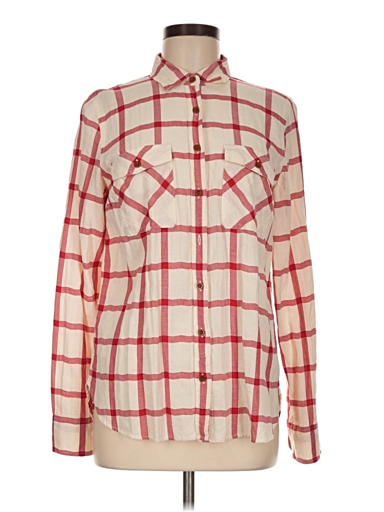 Pre-owned Jcrew Long Sleeve Blouse In Red
