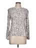 Urban Romantics 100% Rayon Animal Print Silver Long Sleeve Blouse Size L - photo 1