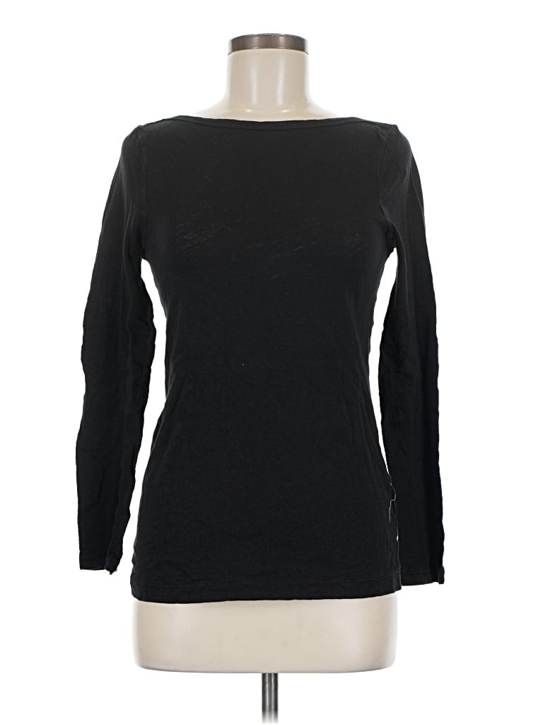 Pre-owned Jcrew Long Sleeve T-shirt In Black