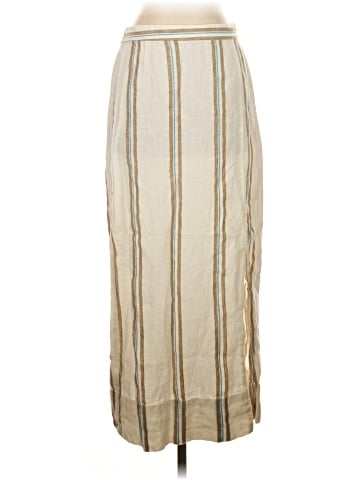 Madewell Column Maxi Skirt in Striped 100% Linen (view 1)