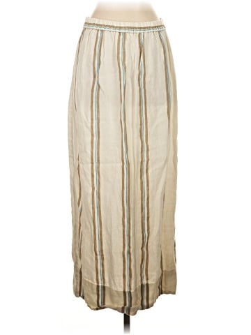 Madewell Column Maxi Skirt in Striped 100% Linen (view 2)