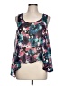 Material Girl Teal Purple Sleeveless Blouse Size L - photo 1