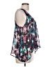 Material Girl Teal Purple Sleeveless Blouse Size L - photo 4