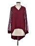 Shein 100% Polyester Burgundy 3/4 Sleeve Blouse Size 4 - photo 1