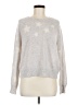 Aqua 100% Cashmere Stars Silver Cashmere Pullover Sweater Size M - photo 1