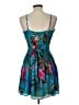 Parker 100% Polyester Tropical Teal Cocktail Dress Size L - photo 2