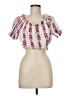 Elan 100% Cotton Red Short Sleeve Blouse Size M - photo 1