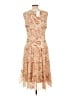Jonathan Martin 100% Polyester Paisley Tan Cocktail Dress Size 12 - photo 2